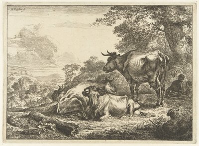 Tři odpočívající krávy od Nicolaes Pietersz Berchem
