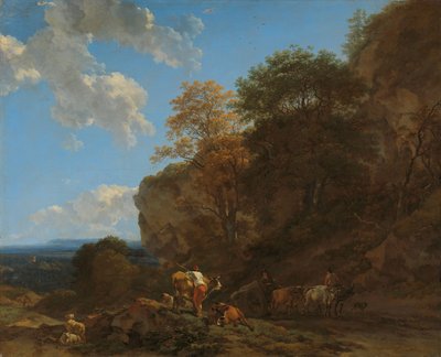 Italská krajina od Nicolaes Pietersz Berchem
