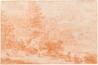 Severní krajina Fantasy evokující Tivoli od Nicolaes Pietersz Berchem