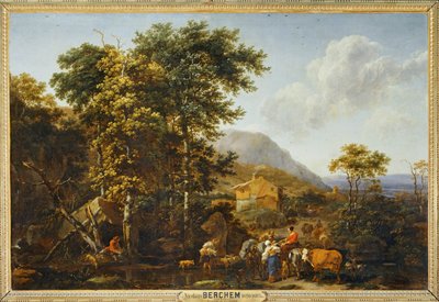 Krajina s velkým stromem ... od Nicolaes Pietersz. Berchem