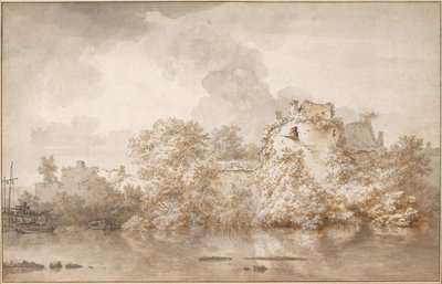 Říční krajina poblíž Montfoortu od Nicolaes Pietersz. Berchem