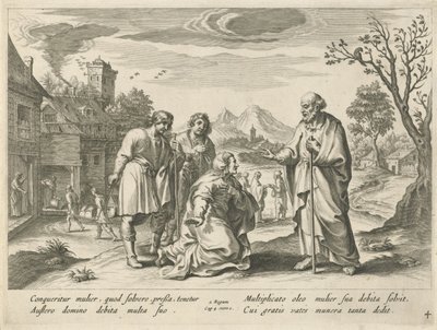 Elisa pomáhá chudé vdově Historie Elisy (název série) od Nicolaes Ryckmans