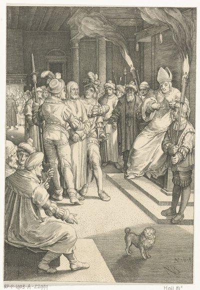 Kristus před Kaifášem The Passion (název série) od Nicolaes de Bruyn