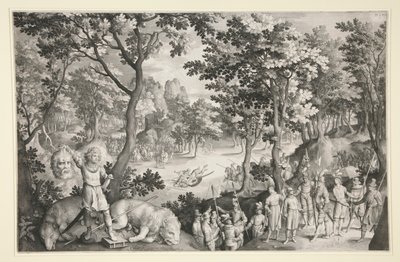 David a Goliáš od Nicolaes de Bruyn