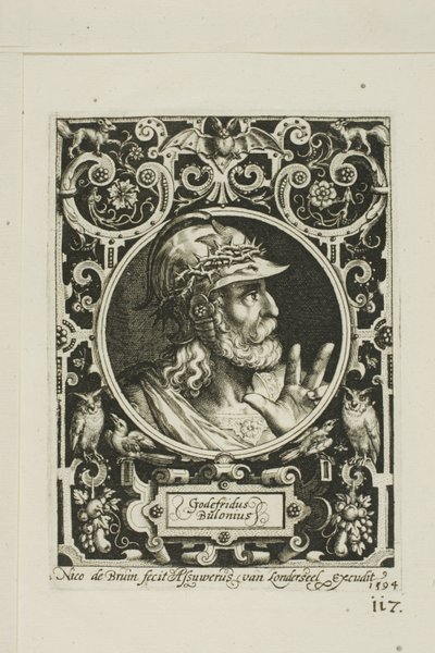 Godfrey z Bouillonu, deska devět z The Nine Worthies od Nicolaes de Bruyn