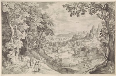 Krajina s lovem jelenů od Nicolaes de Bruyn