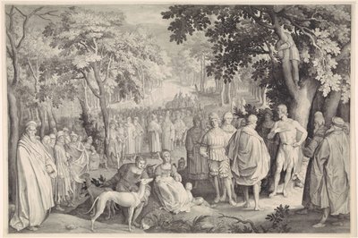 Kázání Jana Křtitele od Nicolaes de Bruyn