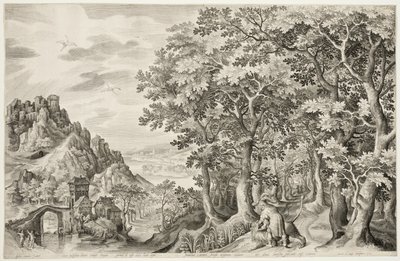 Samson zabije lva od Nicolaes de Bruyn