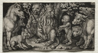 Král zvířat od Nicolaes de Bruyn