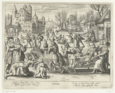 Zima Hyems (název na objektu) Four Seasons (název série) od Nicolaes de Bruyn