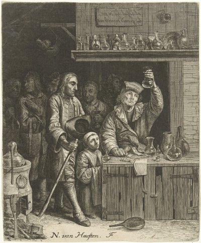 Piss divák a farmářská rodina od Nicolaes van Haeften