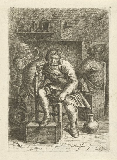 kouřící muž od Nicolaes van Haeften