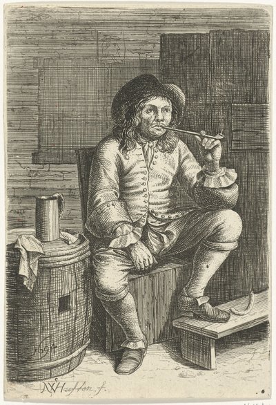 kouřící muž od Nicolaes van Haeften