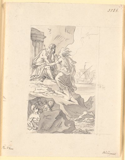 Avind ve společnosti Æolus. "Peder Paars". 1. kniha 1. píseň od Nicolai Abildgaard