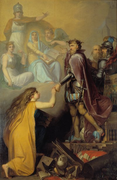 Christian III pomáhal Dánsku od Nicolai Abildgaard