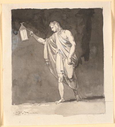 Diogenes svítící ve tmě s lucernou od Nicolai Abildgaard