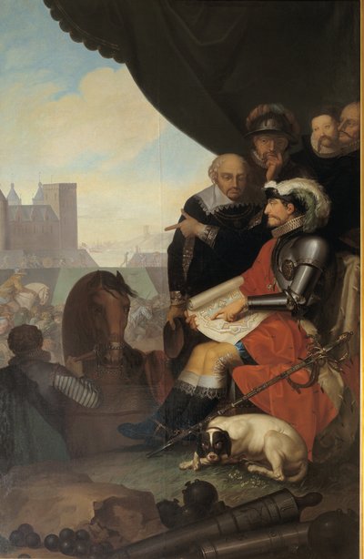 Frederik II staví hrad Kronborg v Elsinore od Nicolai Abildgaard