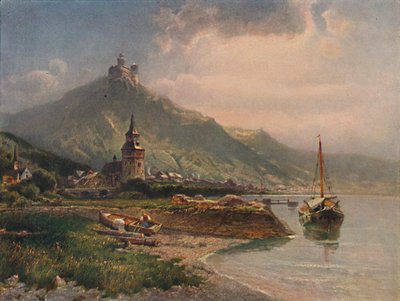 Braubach und die Marksburg, zámek Braubach a Marksburg, 1923. od Nicolai Astudin