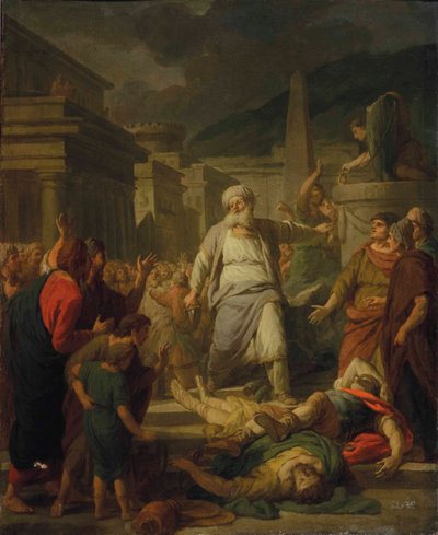 Mattathiasova horlivost (olej na plátně) od Nicolas-Bernard Lepicie