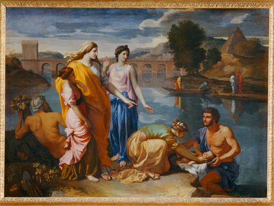 Moise sauve des eaux - Mojžíš se zachránil z vod. 1638 ... od Nicolas (attr.to) Poussin