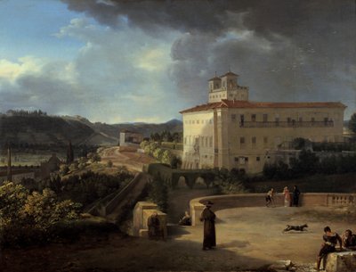 Pohled na Villa Medicis, Řím, 1815 od Nicolas Antoine Taunay