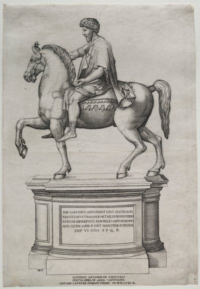 Jezdecká socha Marka Aurelia, 1548. od Nicolas Beatrizet