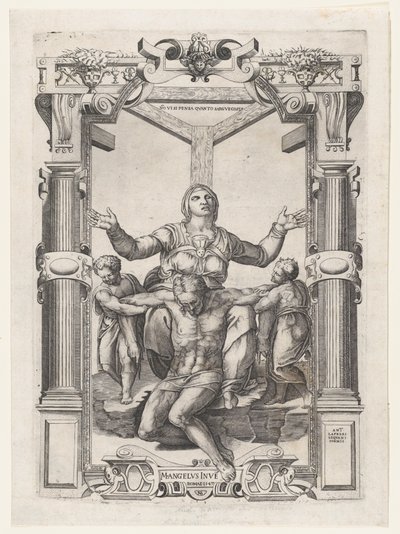 Pieta s anděly před křížem, 1547., 1547. od Nicolas Beatrizet