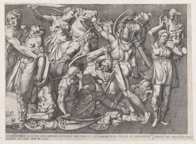 Mirror of Roman Magnificence: Battle of the Amazons, 1559., 1559. od Nicolas Beatrizet