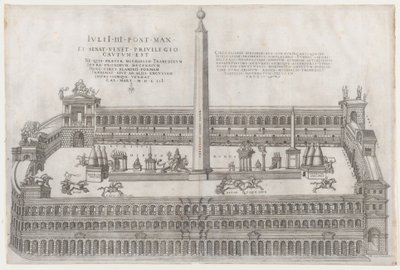 Zrcadlo římské velkoleposti: Circus Flaminius, 1553., 1553. od Nicolas Beatrizet