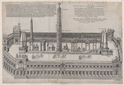 Zrcadlo římské velkoleposti: Circus Maximus, 1553., 1553. od Nicolas Beatrizet