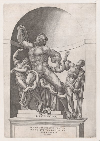 Zrcadlo římské velkoleposti: Laocoon, 16. stol., 16. stol. od Nicolas Beatrizet