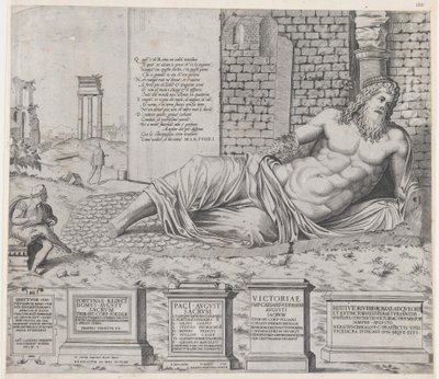 Zrcadlo římské velkoleposti: Marforius, 1550., 1550. od Nicolas Beatrizet.