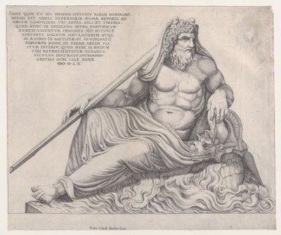 Mirror of Roman Magnificence: The Ocean God, 1560., 1560. od Nicolas Beatrizet