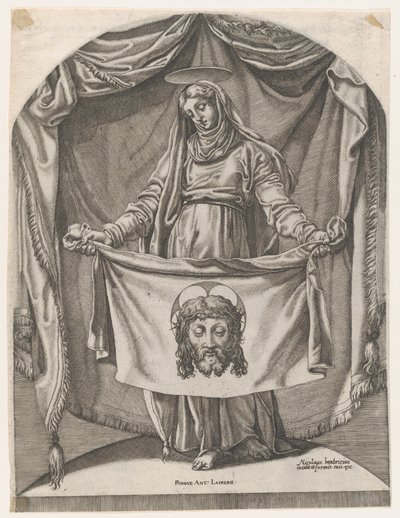 Svatá Veronika se Sudarium, po Michelangelovi, 1540-66., 1540-66. od Nicolas Beatrizet