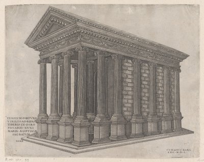 Chrám Fortuna, Řím, 1550., 1550. od Nicolas Beatrizet