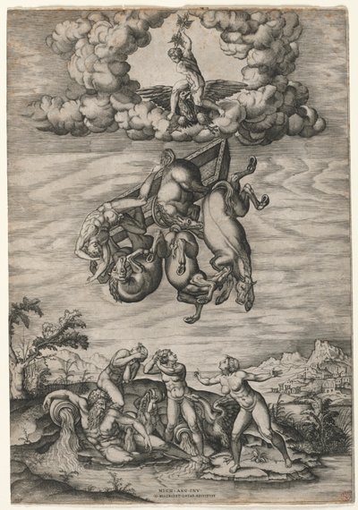 Pád Phaeton, c. 1545. od Nicolas Beatrizet