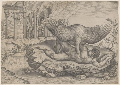 Tityus a Vulture od Nicolas Beatrizet