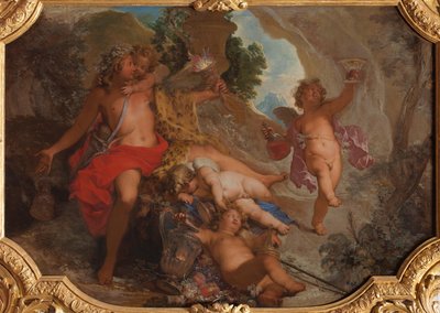 Bacchus mit vier Putten od Nicolas Bertin