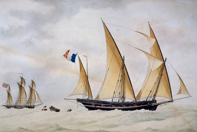 Santo Stefano di Laigueglia xebec je pronásledován anglickým lupičem od Nicolas Cammillieri