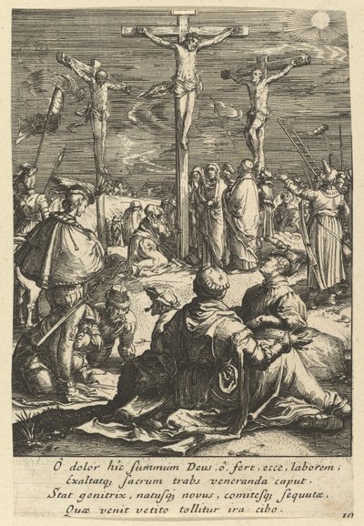 Kristus na kříži, z Umučení Krista, polovina 17. století. od Nicolas Cochin