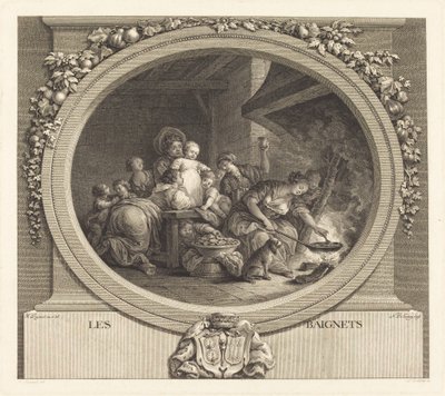 Koblihy od Nicolas Delaunay after Jean Honoré Fragonard