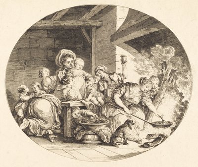 Koblihy od Nicolas Delaunay after Jean Honoré Fragonard