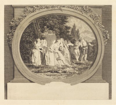 Přání přijato od Nicolas Delaunay after Jean Honoré Fragonard