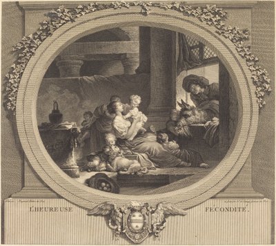Šťastná plodnost od Nicolas Delaunay after Jean Honoré Fragonard