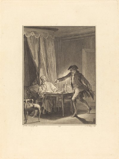 Ach! Mladý muž tvému ​​dobrodinci od Nicolas Delaunay after Jean Michel Moreau