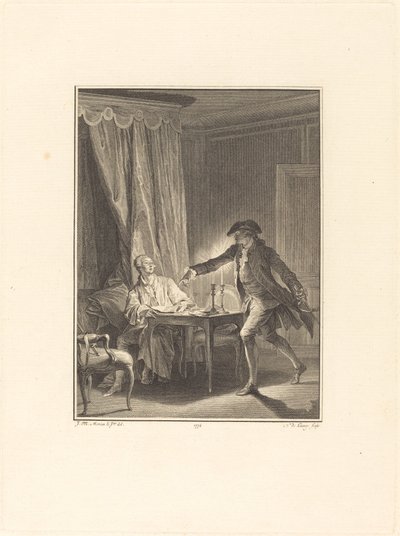 Ach! Mladý muž tvému ​​dobrodinci od Nicolas Delaunay after Jean Michel Moreau