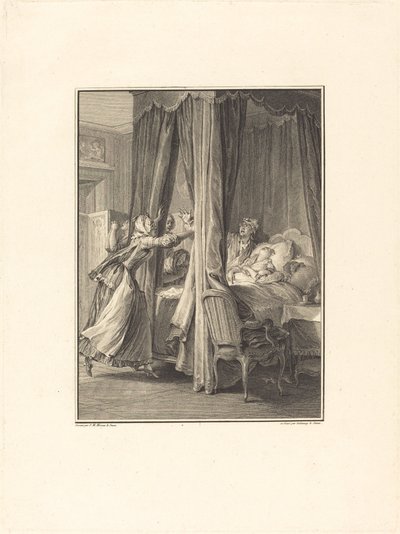 Juliina smrt od Nicolas Delaunay after Jean Michel Moreau