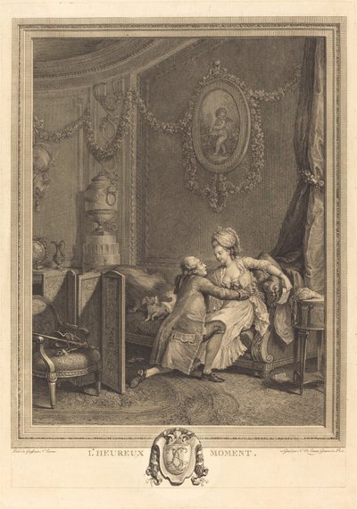 Šťastný okamžik od Nicolas Delaunay after Nicolas Lavreince