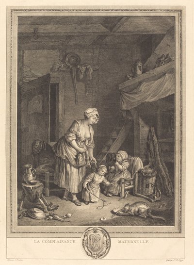 Mateřská spokojenost od Nicolas Delaunay after Sigmund Freudenberger