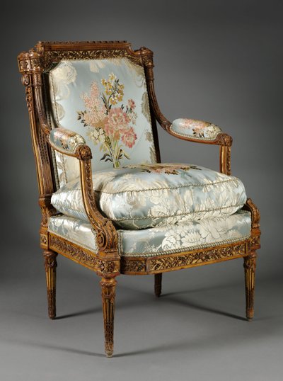 Křeslo (Fauteuil), cca 1785 (zimostráz) od Nicolas-Denis Delaisement